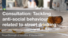 This image shows a smashed beer bottle in the street. Consultation: Tackling anti-social behaviour related to street drinking.