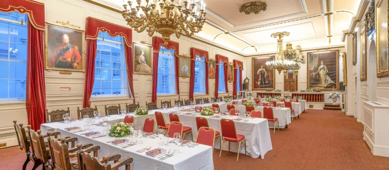 Windsor Guildhall: Private dining, table layout