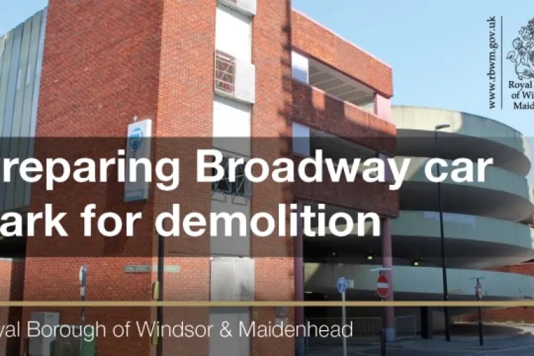 Preparing Broadway car park for demolition