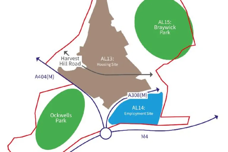 South West Maidenhead placmaking area map