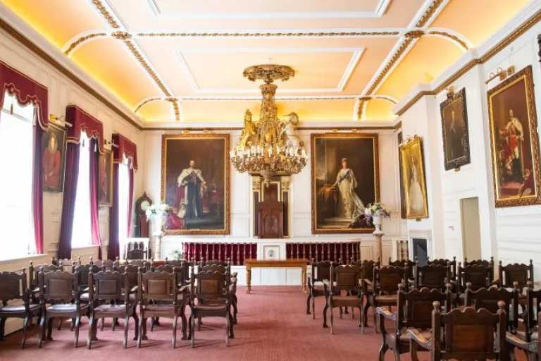 Council chamber Guildhall: Ceremony layout