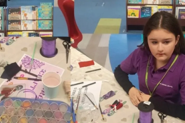 Young person volunteering