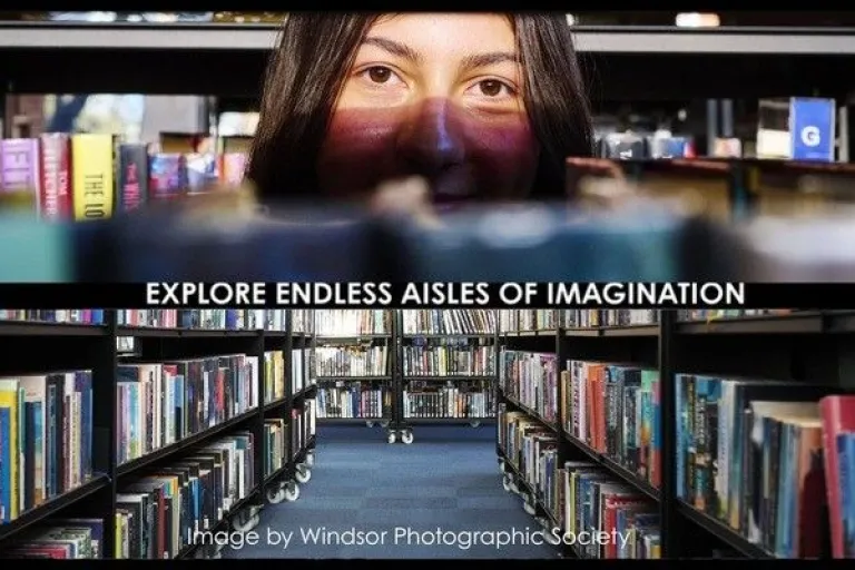 Rows of books: Credit: Windsor Photographic Society