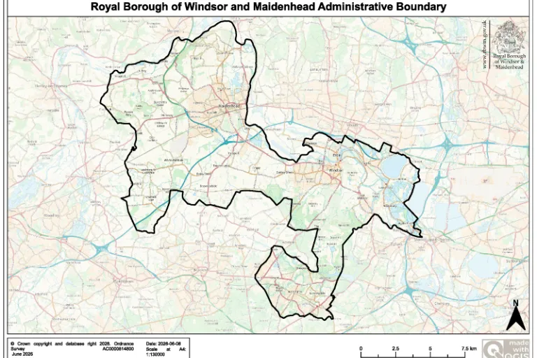 RBWM Boundary area map