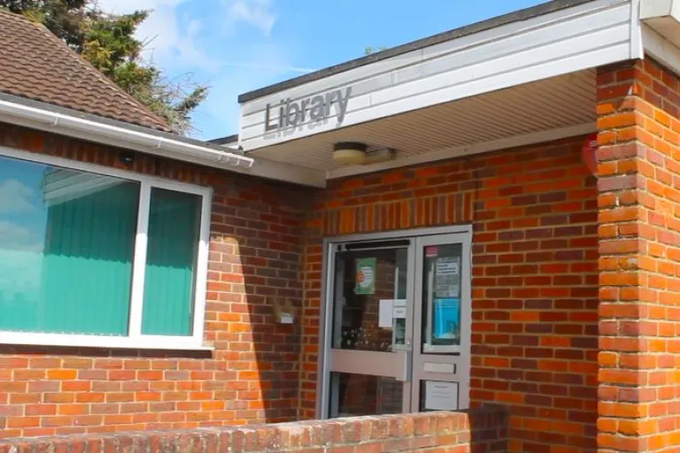 Entrance to Old Windsor library