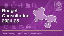 This graphic shows an outline of the borough. Budget consultation 2024/25