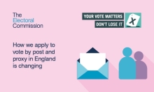 How we  apply to vote by post and proxy in England is changing.