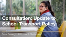 This image shows a girl at a classroom desk. Consultation: Update to School Transport Policy