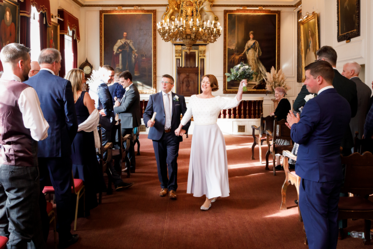 Pictured: Wedding ceremony. Photography by Abi Moore
