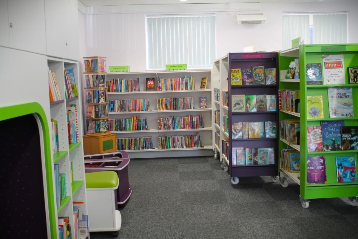 Old Windsor Library: Books and shelving