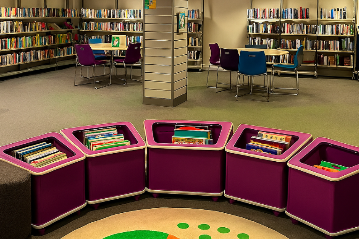 Ascot Durning Library: Books and shelving