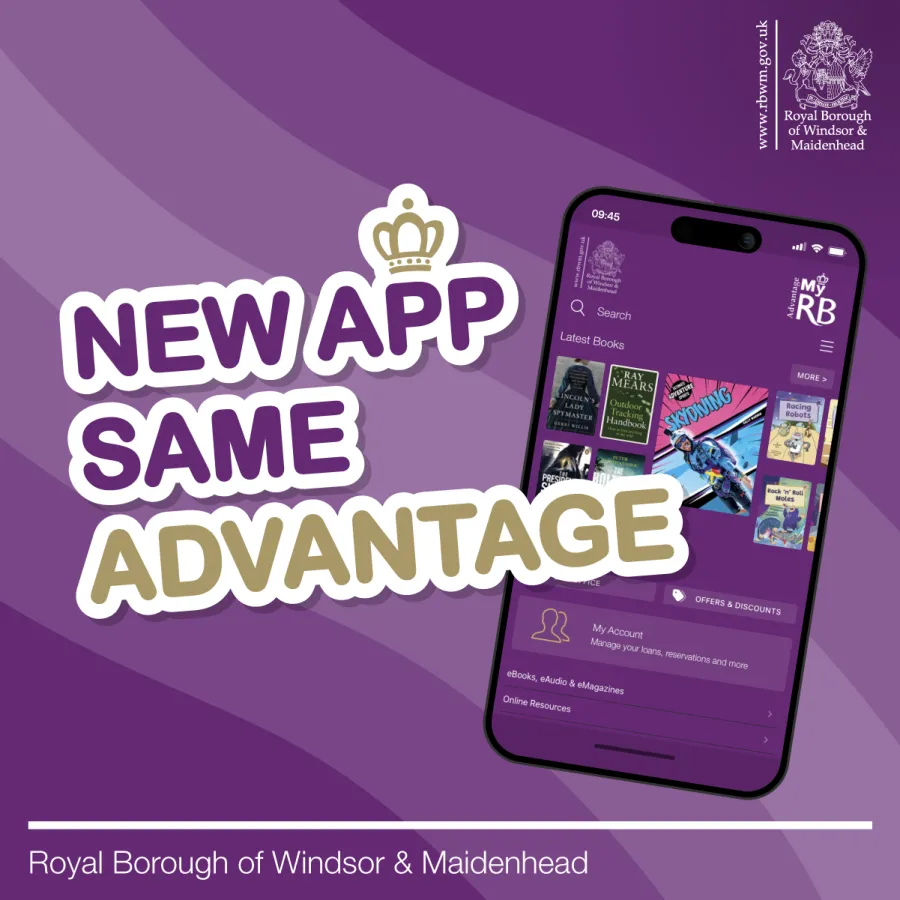 Graphic of digital Advantage Card reading 'New App, Same Advantage'